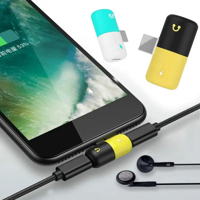 

Dual Ports Adapter Splitter For iPhone X 10 8 7 Plus 8 Pin Headphone Jack Aux Charging Cable Adaptor Phone Accessories