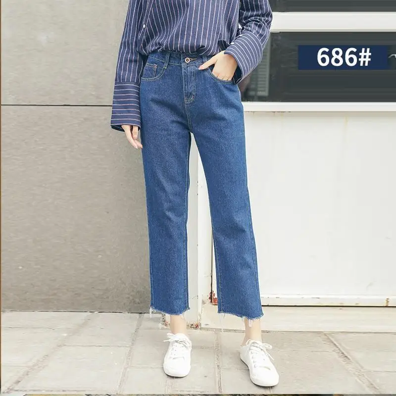 Высокая Талия Свободные Roupa calca Mujer Spodnie Damskie Jeansy Femme рваные штаны бойфренда зимние