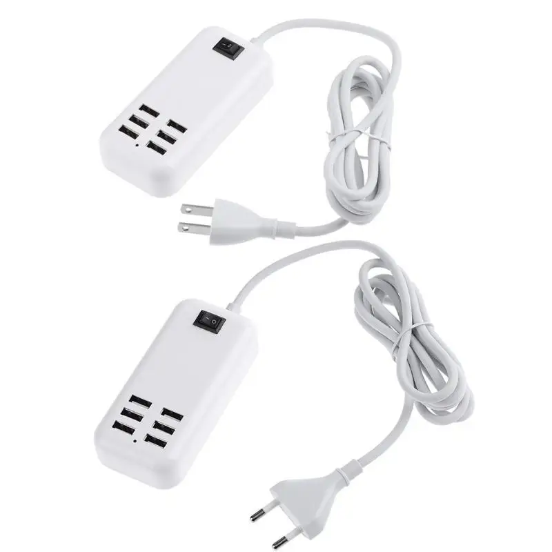 المنزل السفر 3A سريع شحن شاحن مهايئ طاقة حائطي 6 منافذ مقبس USB Hub + 1 التبديل ل هاتف لوحي PC عالية الجودة