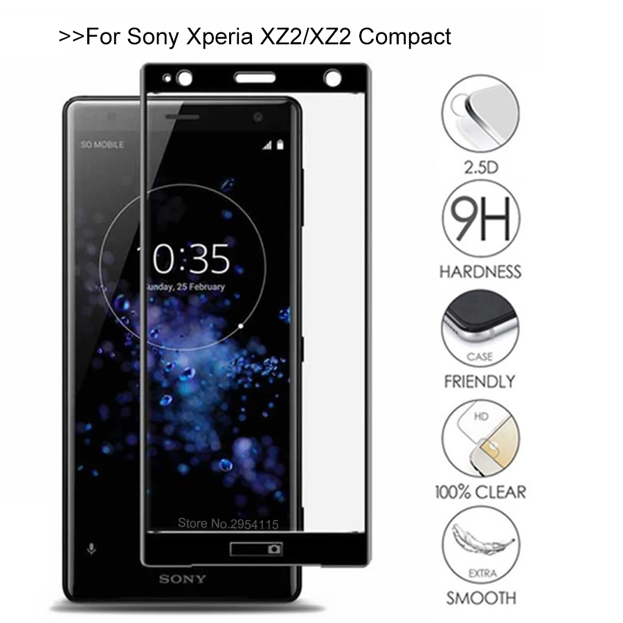 

XZ2 Case For Sony Xperia XZ2 XZ2 Compact H8216 H8266 H8296 Glas Protective Glass For Sony Xperia XZ2 Screen Protector Film Cover