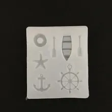 Мягкая силиконовая морская серия лодка с якорем приспособление силиконовая форма приготовление Торта Глазурь Сахар ремесло инструмент украшения 3D формы DIY