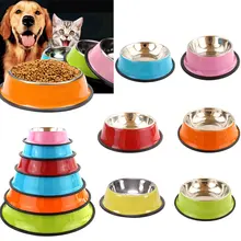 Собака чаши питатели Нержавеющая сталь путешествия открытый домашнего питомца кота собаки воды Еда кормушки Портативный блюдо Feede