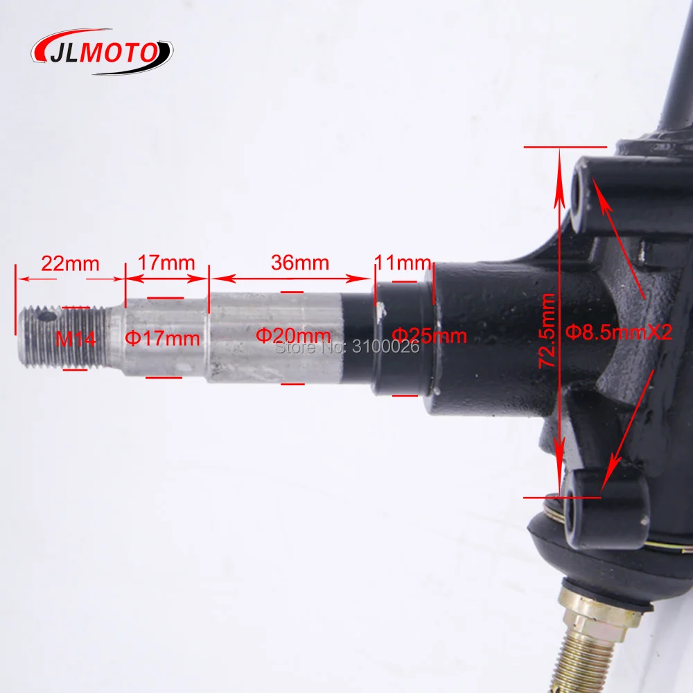 1 пара шпиндель руля 420 мм подходит для Китая 150cc 200cc 250cc Kandi Go Kart Buggy Karting ATV UTV Quad
