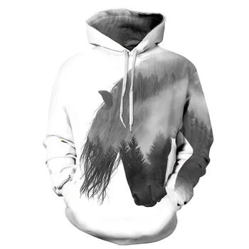 

Horse Hoodies 3D Print Hoodie Women Full Sleeves Hoodies Hooded Sweatshirt Pullover Moletom Streetwear Sudaderas Mujer