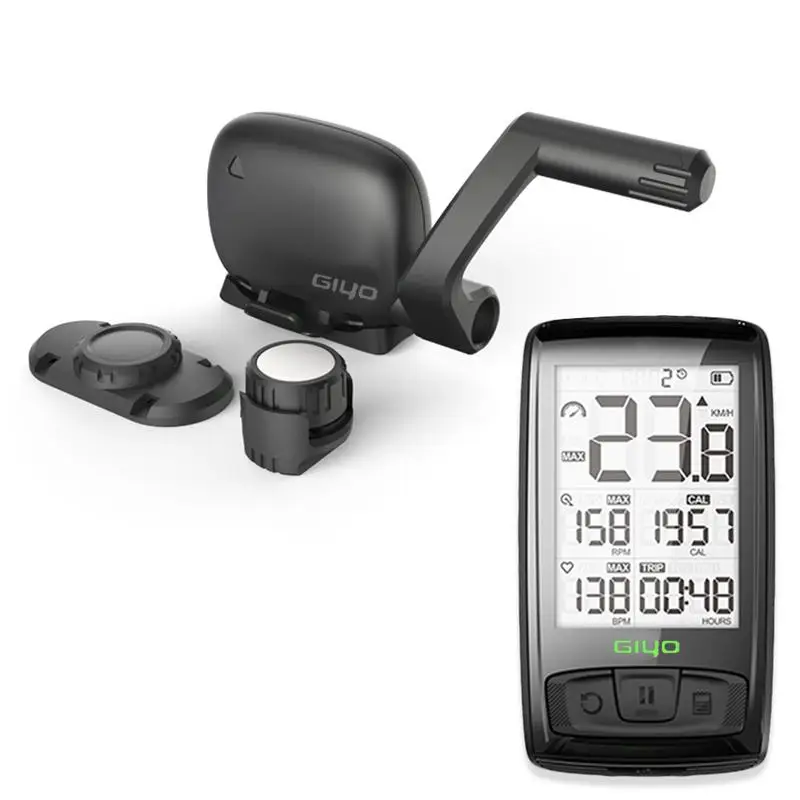 

2.5 Inch Wireless Bike Computer USB Rechargeable Bike Cycling Computer with Cadence Sensor Bicycle Speedometer Odometer