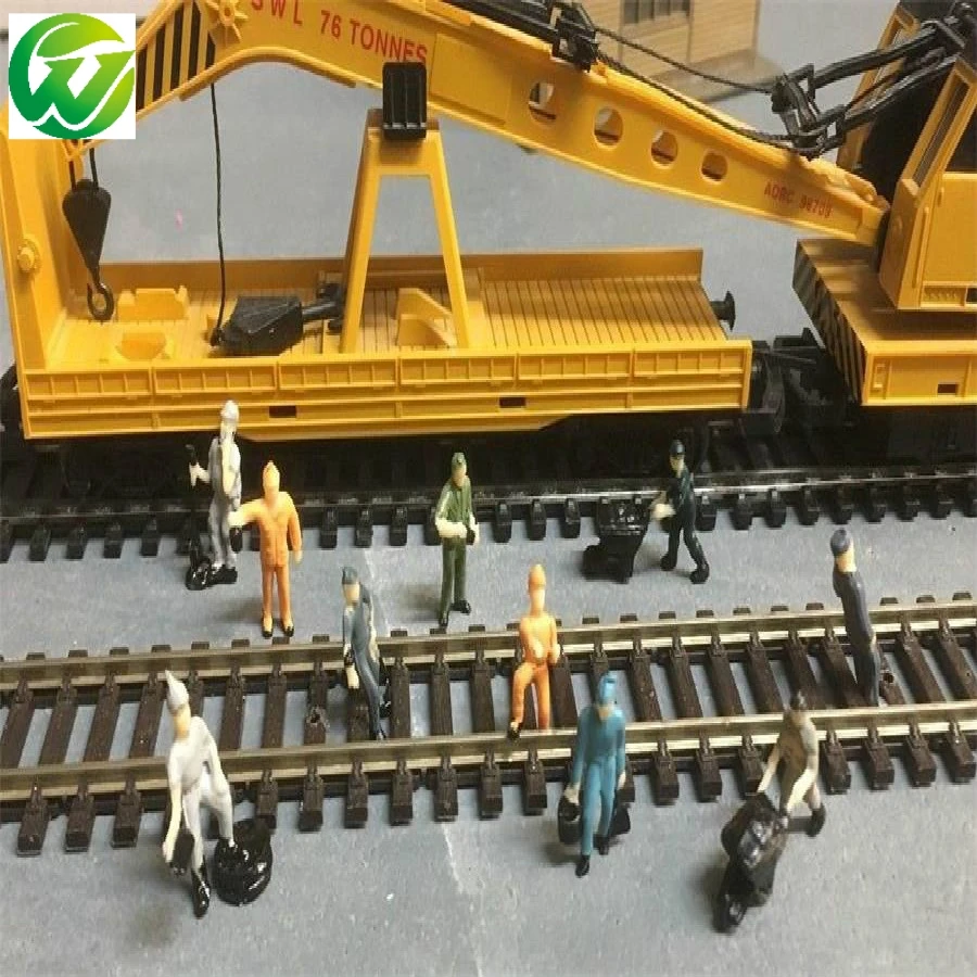 

1:87 HO scale railway model painted worker 2.2cm with ladder and tool good quality