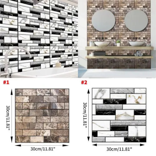 

3D Wall Stickers Removable 1PC Foam PE Brick Stone Cover 3D DIY Sticker Home Office Decor Adhesive Embossed Wall Stickers