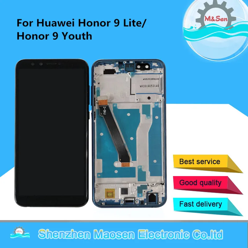 

M&Sen For 5.65"Huawei Honor 9 Lite/Honor 9 Youth LCD Display Screen Frame+Touch Panel Digitizer For LLD-AL00 LLD-AL10 LLD-TL10