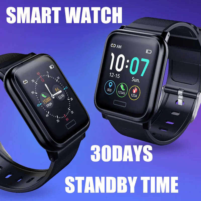 Nuevo reloj inteligente de las mujeres de los hombres de Monitor de presión arterial Fitness Tracker reloj inteligente reloj deportivo para ios android + caja