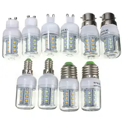 Smuxi E27/E14/G9/GU10/B22 5 Вт 480lm 2835 SMD светодиодный Кукуруза лампы теплый/белый 220 V домой лампы