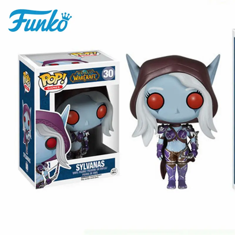 FUNKO POP WOW World of Warcraft тема#14 ILLIDAN#15 ARTHAS#30 SYLVANAS Фигурки игрушки Коллекционная модель виниловые куклы