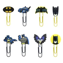 1 шт. Бэтмен мультфильм фигурка закладки канцелярские Закладки закладки для детей DIY бумажные зажимы в школе Канцтовары на подарок