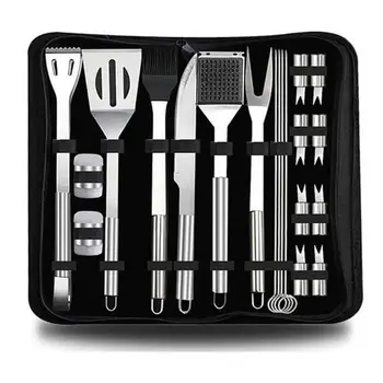 

21Pcs BBQ Grill Tools Set with Multifunctional Tote Bag for Outdoor Grilling