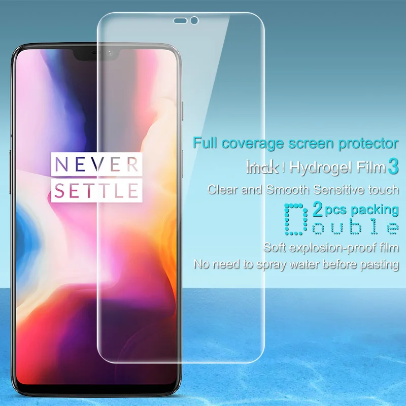 

OnePlus 6 Screen Protector IMAK Hydrogel III Front&Back 0.15MM Soft TPU Protective Film For OnePlus 6 1+6 Not Glass