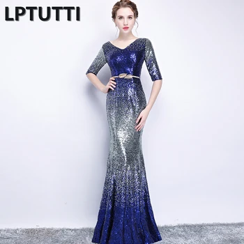 

LPTUTTI Sequin Gradient Gratuating New For Women Elegant Date Ceremony Party Prom Gown Formal Gala Luxury Long Evening Dresses