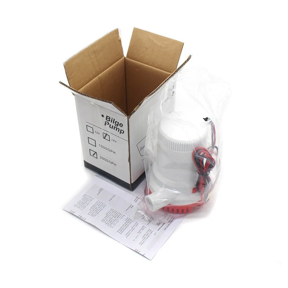 DC 12 V/24 V 2000GPH Электрический погружной насос высокого давления Вольт 24 каяк правила