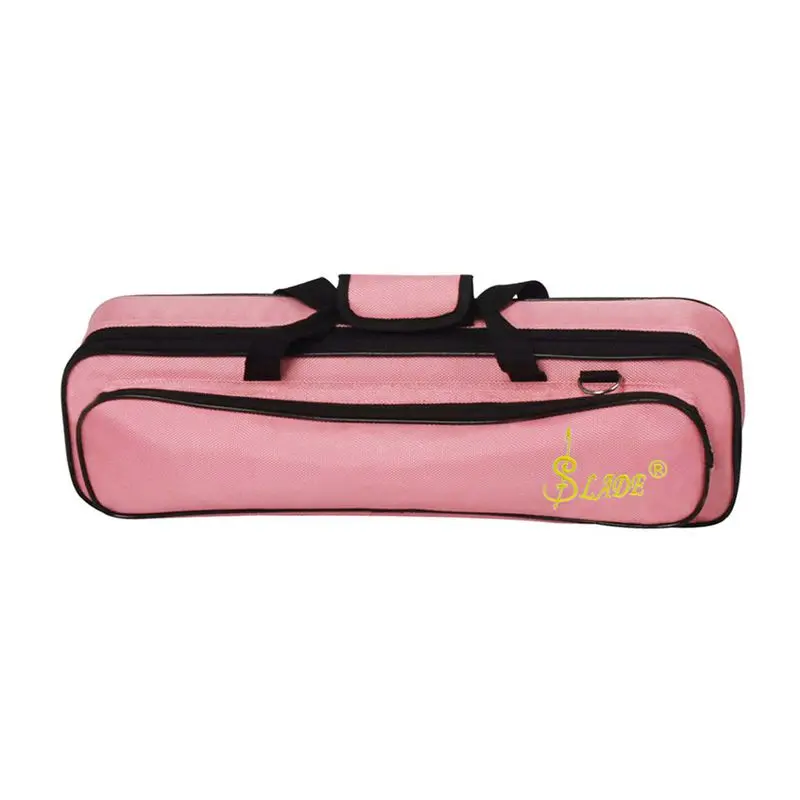 

ABGZ-SLADE Padded Flute Bag Backpack Soft Case Lightweight with Carry Handle Shoulder Strap Pink Protect Flute Cover Flute Case