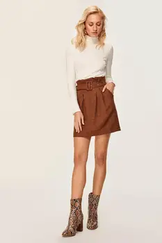

Trendyol Cinnamon Belt Detail Skirt TOFAW19ST0119