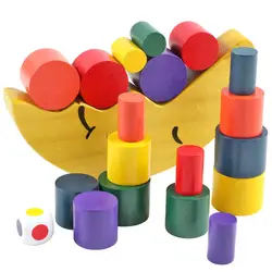 Деревянные лунные головоломка-балансир игрушки для детей Ранние обучающие игрушки Монтессори Детские балансовые строительные