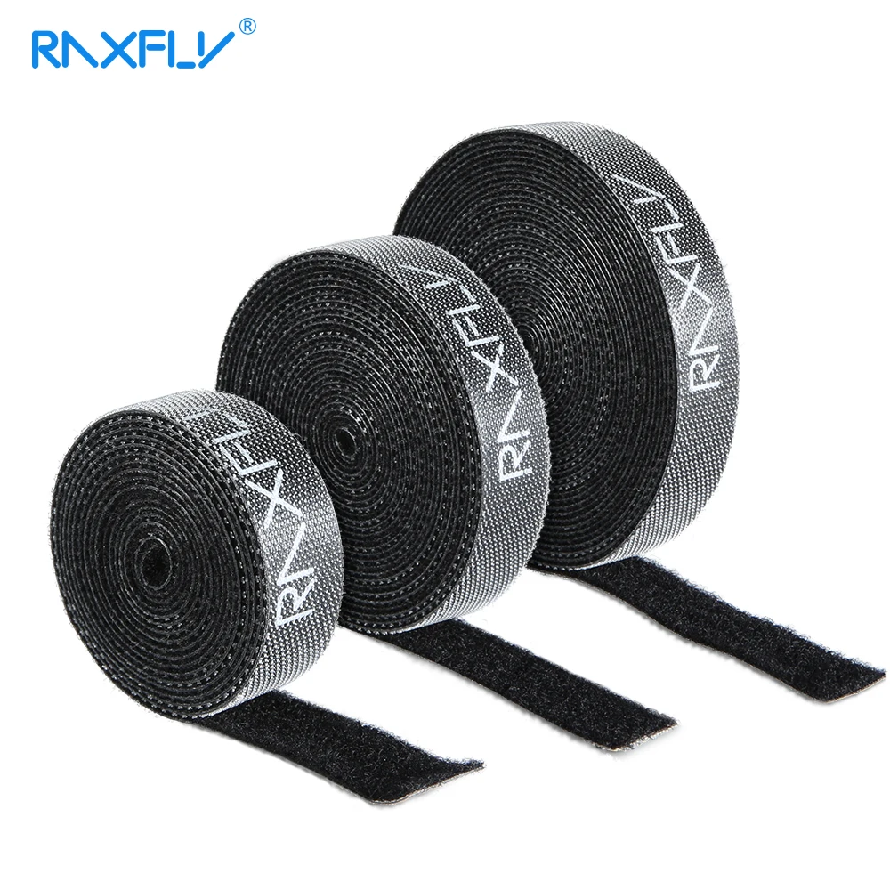 

RAXFLY Cable Organizer Wire Winder Earphone Cable Holder Mouse Cord Protector Clip 1M 3M Length Cables Office Desktop Management