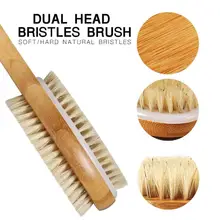 Натуральная щетина Ванна кисть с деревянной ручкой сзади тела SPA массаж кожи кисти купальный инструменты запасы ванной
