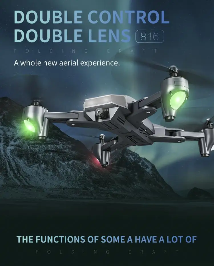Visuo XS816 оптическое позиционирование потока 4K 720P двойная камера Wi Fi FPV RC Дрон съемка