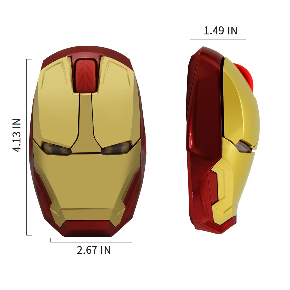 Железный человек Беспроводная Бесшумная мышь Марвел Мститель эргономичная оптическая компьютерная мышь для ПК 2400 dpi Mute Mause для коллекции