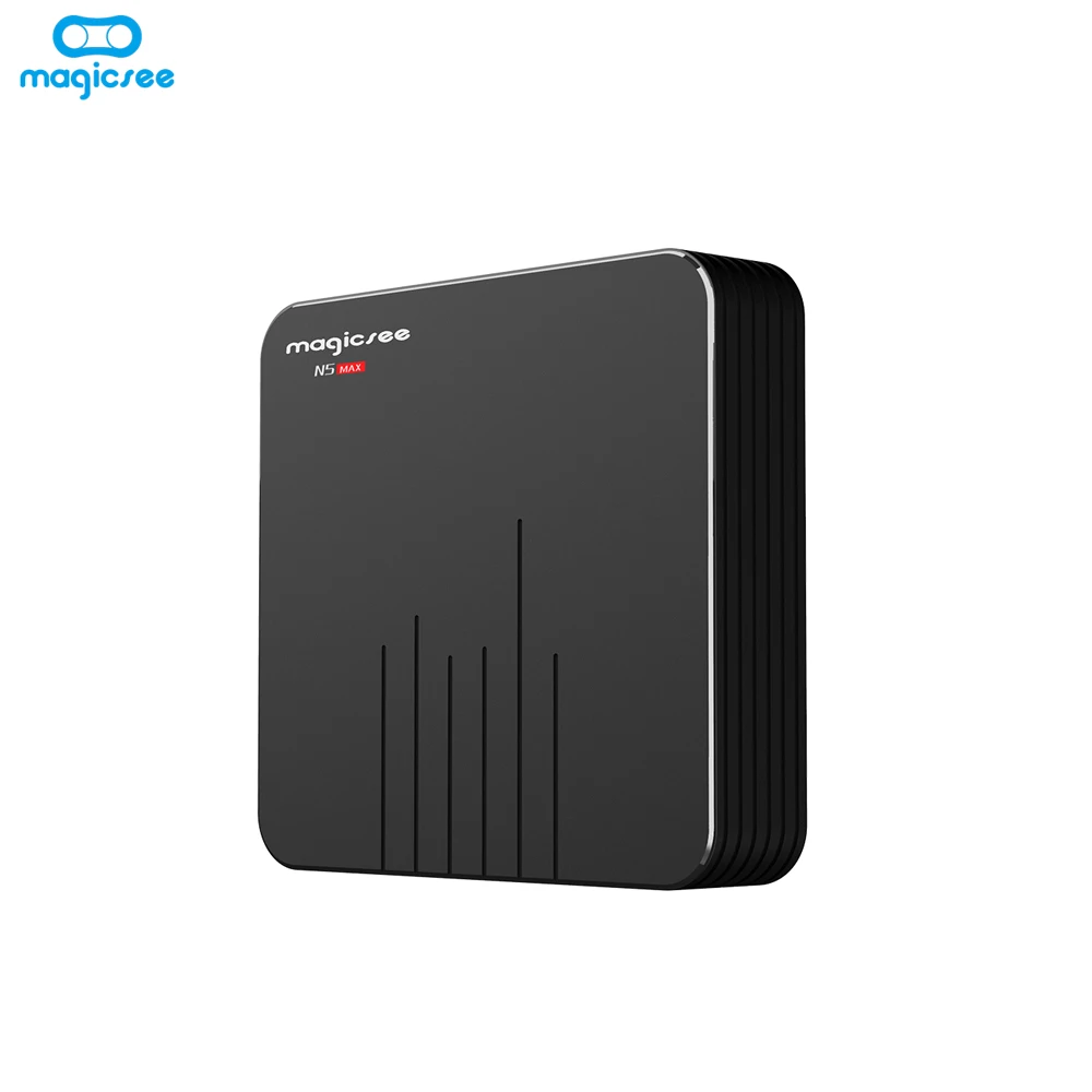 Magicsee N5 Max Android 8.1 Rom 2.4+5G Dual Wifi Tv Box Amlogic S905X2 Quad Core Smart Tv Box With Hd 4K Set Top Box( Us Plug)