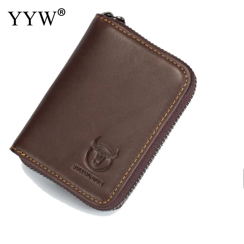 

BULLCAPTAIN Cowhide Leather Multi Credit Card Holder Genuine Leather ID Card Holders Men Business Wallet 2019 billetera hombre