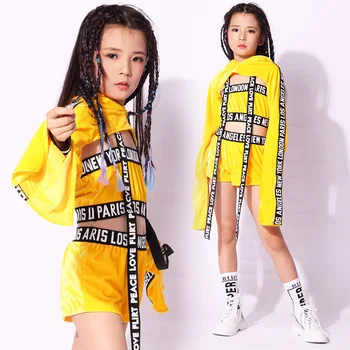 

Songyuexia Children's jazz dance costumes hip hop street dance girls stage show girl street stage dancewear