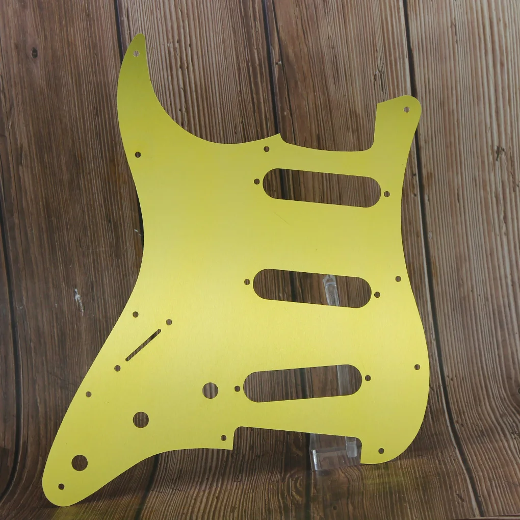 FLEOR Gold Metal Pickguard 11 Hole электрогитара Strat Pickguard царапина пластина SSS с винтами для гитарных частей