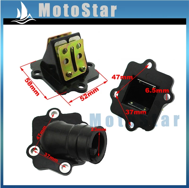 GOOFIT Motorcycle Intake Manifold+Reed Valve Replacement For JOG Vino Zuma BWS Minarelli 2 Stroke Engine 49cc 50cc Aerox Nitro SR50 Scooter