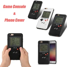 Ретро Классический детства тетрис ручной игры игроки ЖК-дисплей электронные игры игрушки для игровой консоли 2 в 1 для iPhone 6 6S phone случаях