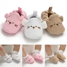Милый комплект детской одежды для маленьких девочек обувь для мальчиков, на мягкой подошве туфли для новорожденных младенцев и детей ясельного возраста пеший Туризм тапки анти-скольжения наряд на возраст от 0 до 18 месяцев