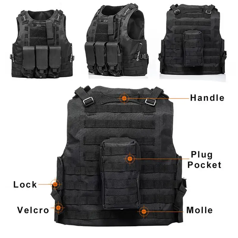 

Motorcycle Army Military Tactical Vest Outdoor Camouflage Special Forces For USMC Vest Military Jacket Assault Plate Carrier