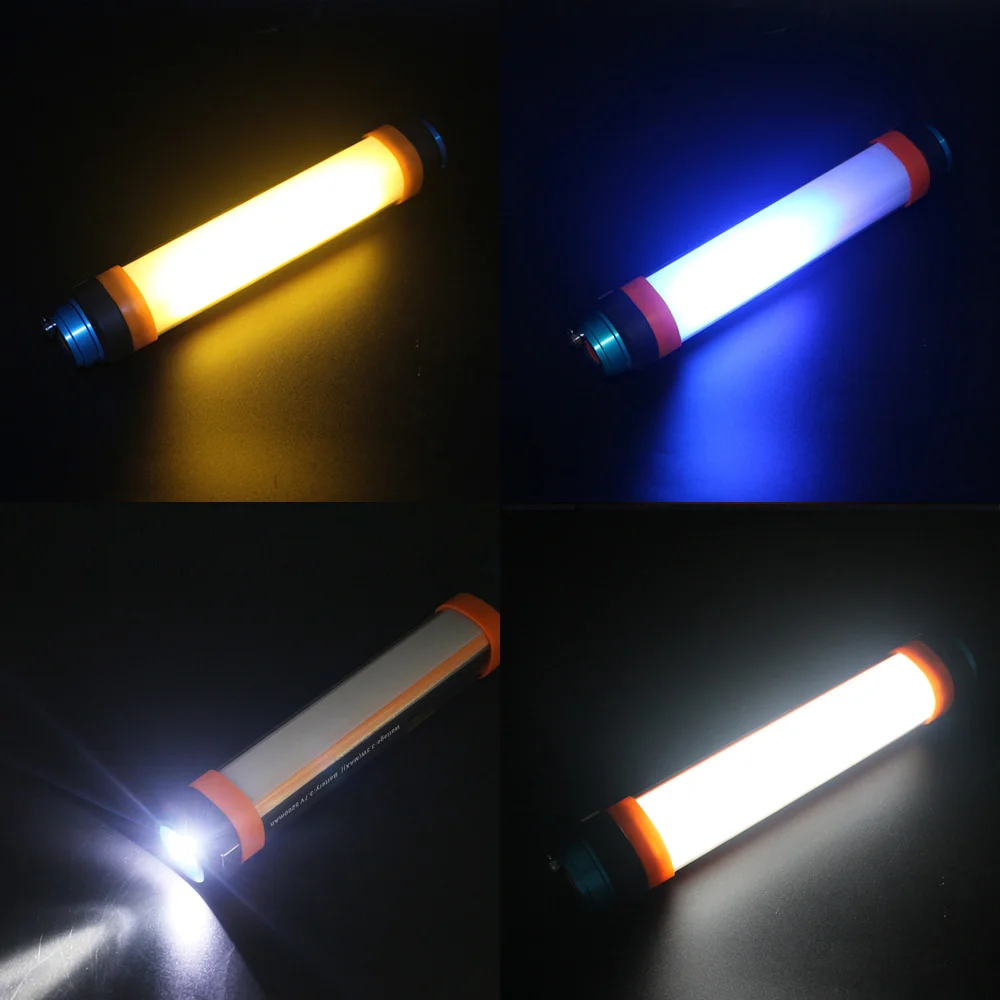 

Multi-functional Hanging Magnetic lamp USB Rechargeable IP68 Waterproof LED Camp Lights Portable lantern Flashlight D