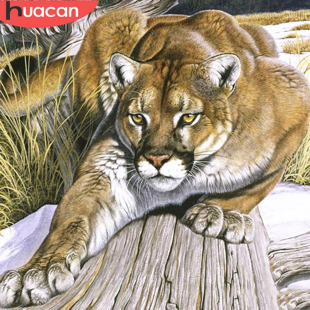 

HUACAN Diamond Painting Lion Diamond Embroidery Full Square/Round Drill 5d DIY Diamond Mosaic Animal Picture Of Rhinestone