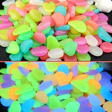 100 шт светящиеся камни светится в темноте садовые дорожки завод двор Декор Искусственный камешек для аквариума украшения