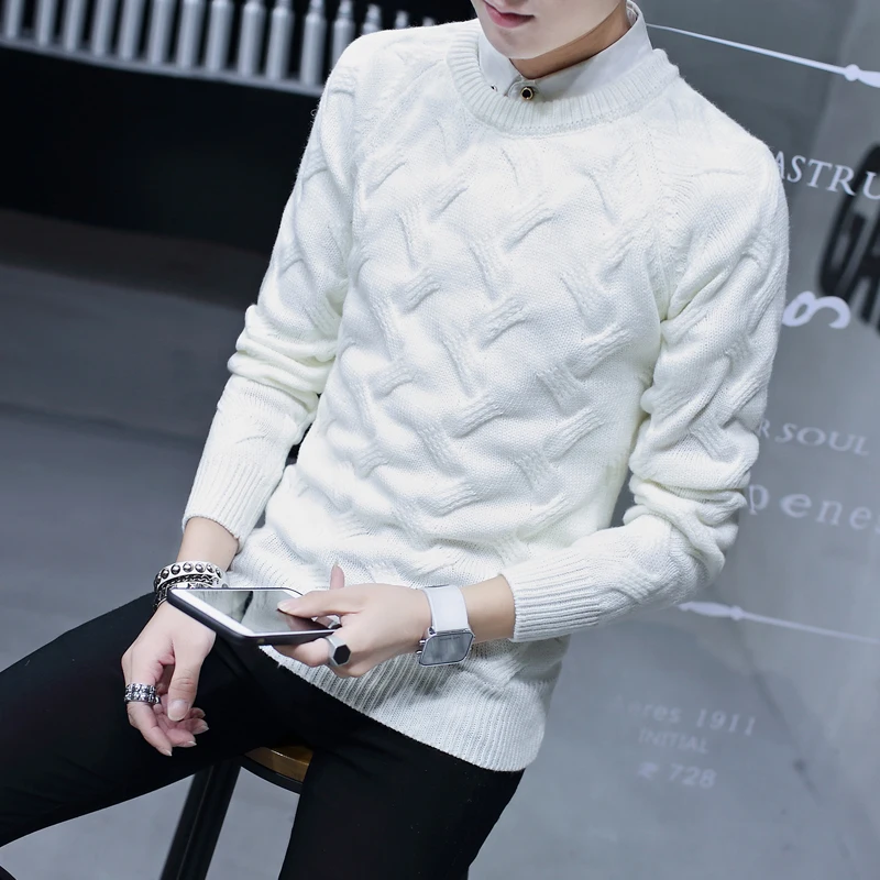 sweater young students round collar turtleneck sweater male trend of men's sweaters Male Homme Long Sleeve O-Neck Slim Sweater sweater young students round collar turtleneck sweater male trend of men's sweaters Male Homme Long Sleeve O-Neck Slim Sweater