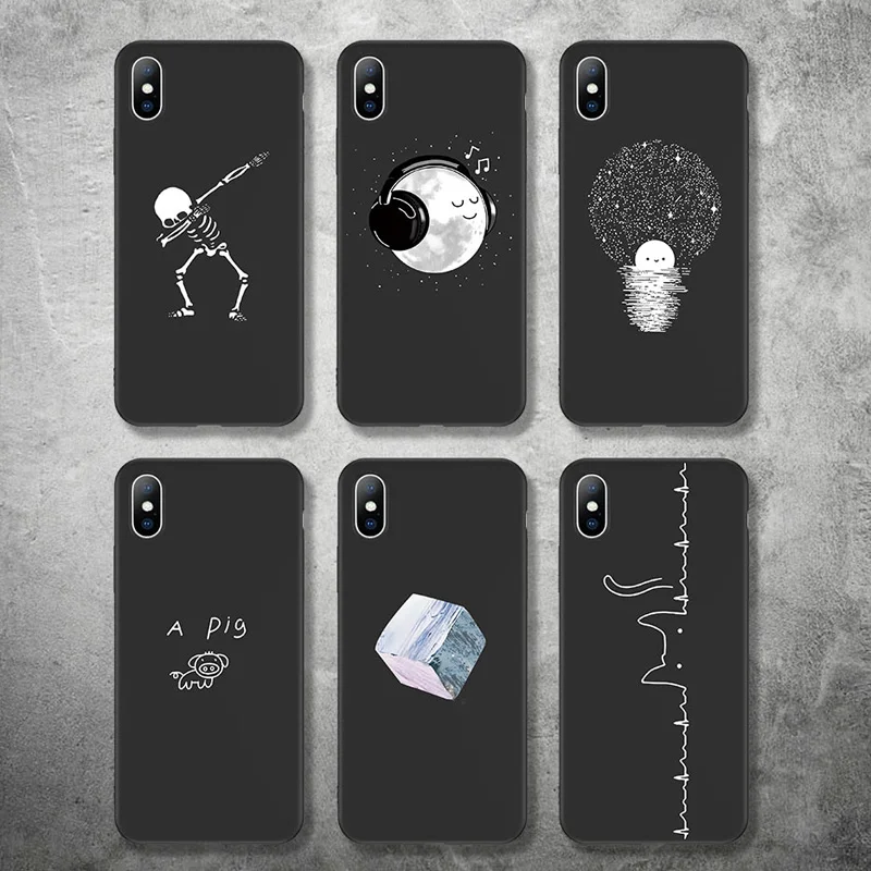 

Lovebay Soft TPU Silicone Case For iPhone 6 6s 7 8 Plus 5s SE Phone Case Animal Funny Pattern Back Cover For iPhone X XR XS Max