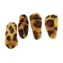 4 шт. Симпатичные не скользящие Meatl оснастки пушистый зажим для волос шпильки заколки для девочек