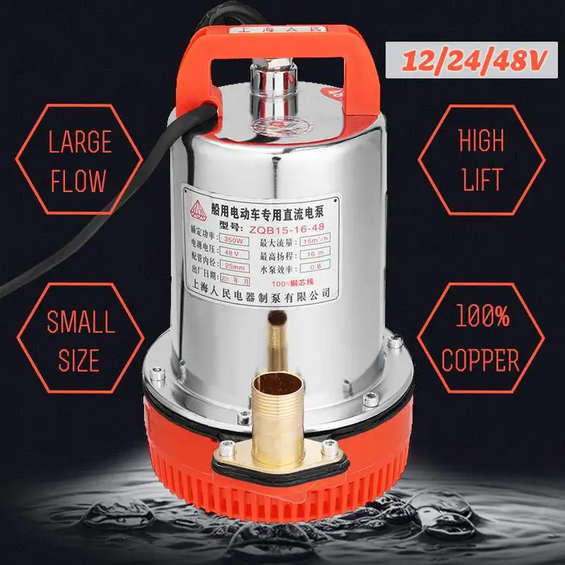 

Solar Submersible Water Pump 150W 220W 350W DC 12V 24V 48V Electric High Lift DC Stainless Steel Solar Power Fish Tank Aquarium