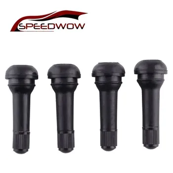 

SPEEDWOW 4PCs/set TR414 Car Wheel Tire Valve Stems With Caps Tubeless Car Tyre Tire Valve Snap-in Valve With Dust Caps Tyre Cap
