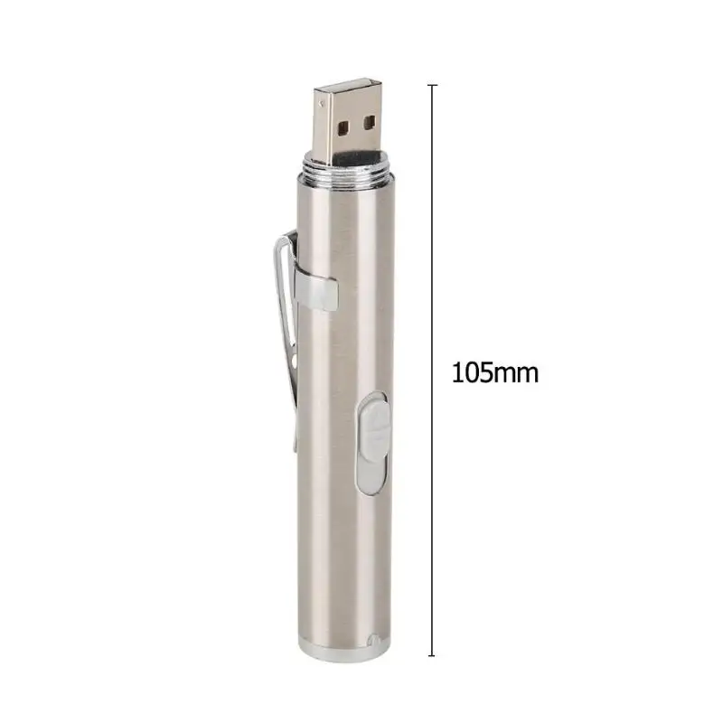 2 в 1 USB перезаряжаемая мини красная указка с белсветодиодный ным светильник
