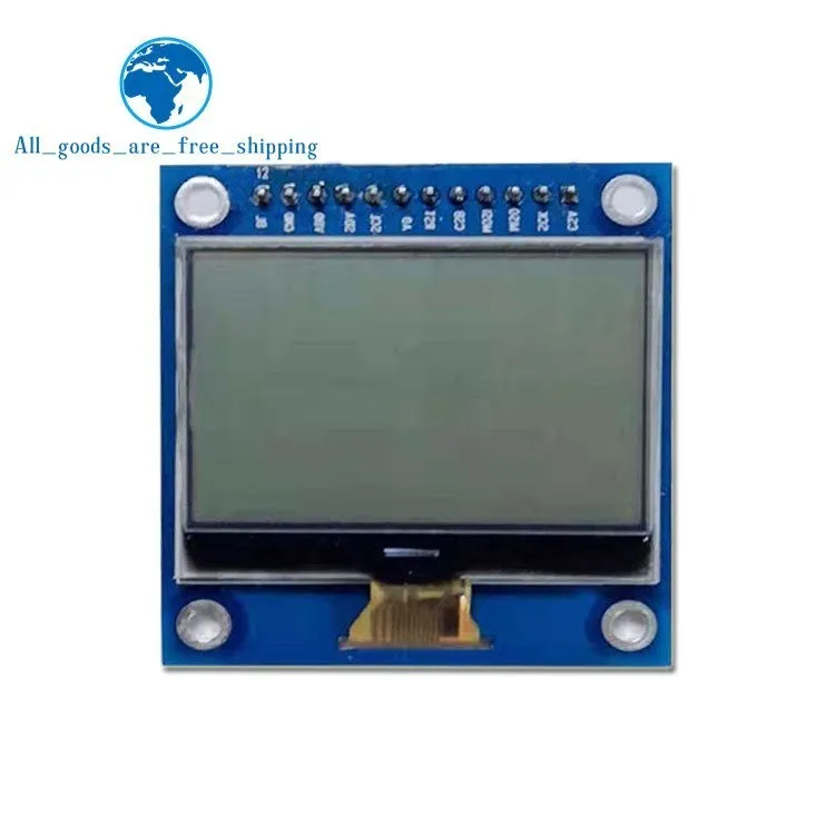 

TZT GMG12864-215C-LCM Gray background and black font Lcd12864 COB LCD module UC1701X driver chip With word stock