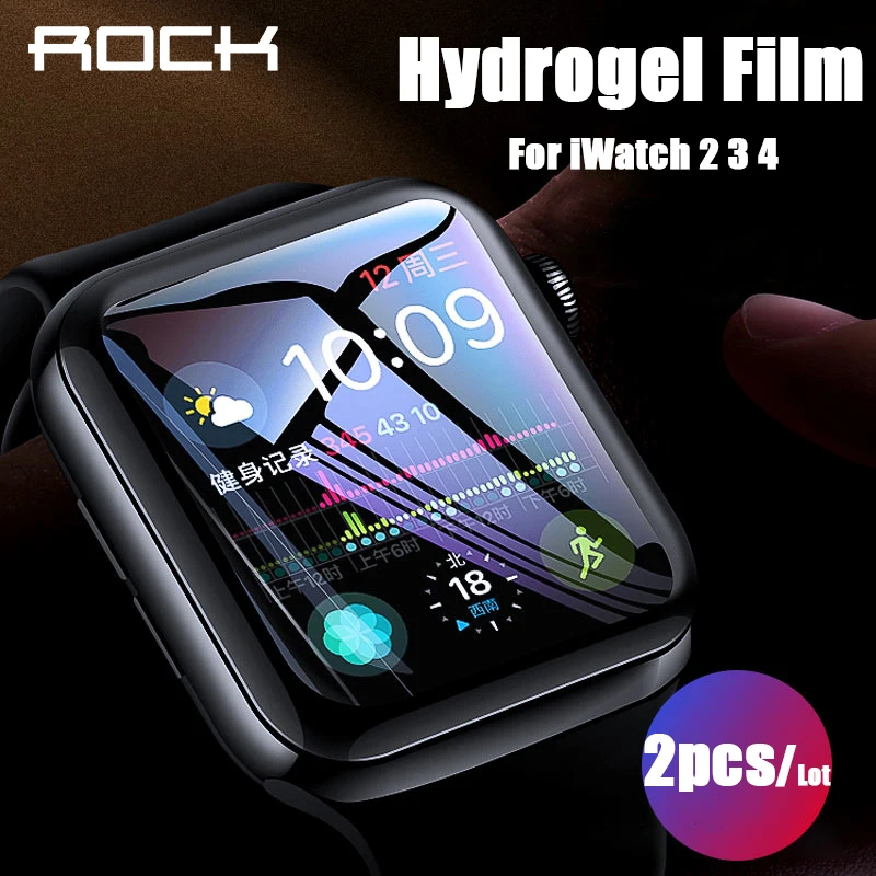 Рок 2 шт./лот Защита экрана для iWatch Hydrogel Защитная пленка для стекла 42 мм закаленное стекло для Apple Watch iWatch 1 2 3 4 пленка