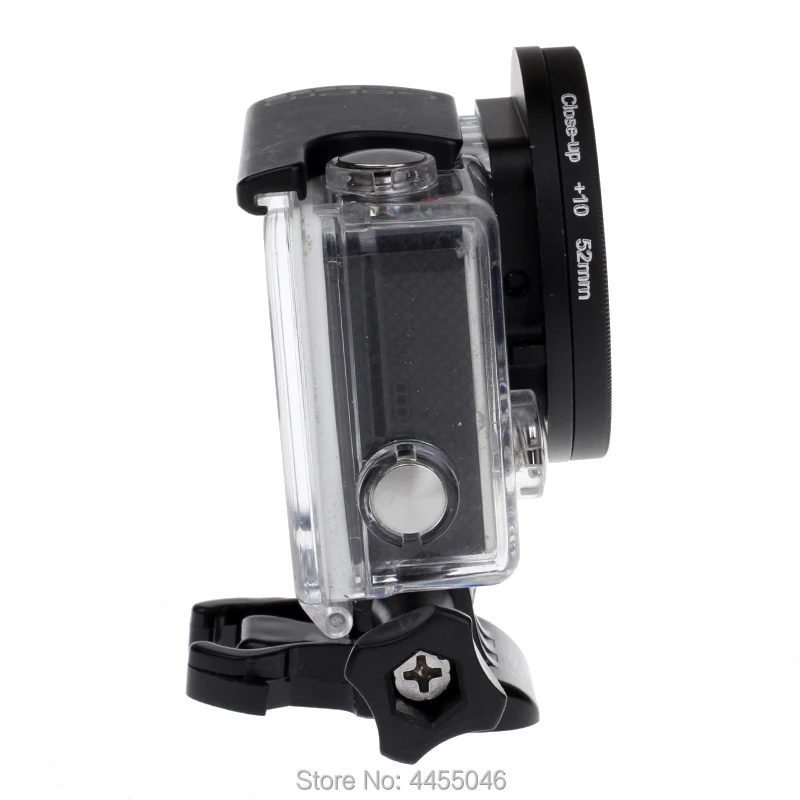 Для Gopro 4/3+ фильтр 52 мм крупным планом+ 10 макро объектив адаптер кольцо для gopro Hero 4/3+/3 водонепроницаемый чехол Аксессуары для стекла