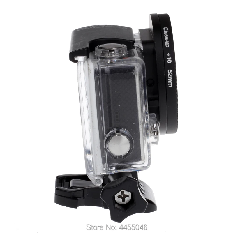 Для Gopro 4/3 + фильтр 52 мм крупный план 10 макрообъективов адаптер кольцо для gopro Hero +/3