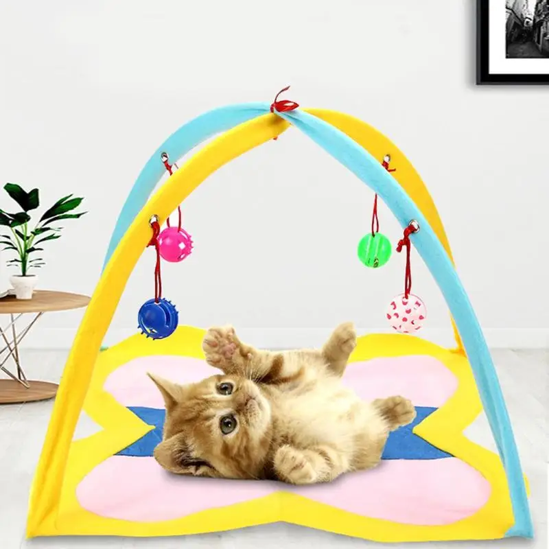 Cat Play Sleeping Tent Hammocks Sleep Bed Foldable Kitten Mat With
