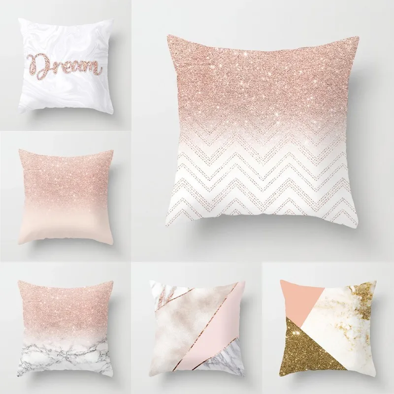 Fashion Design Soft Polyester Square Pillow Case Cover